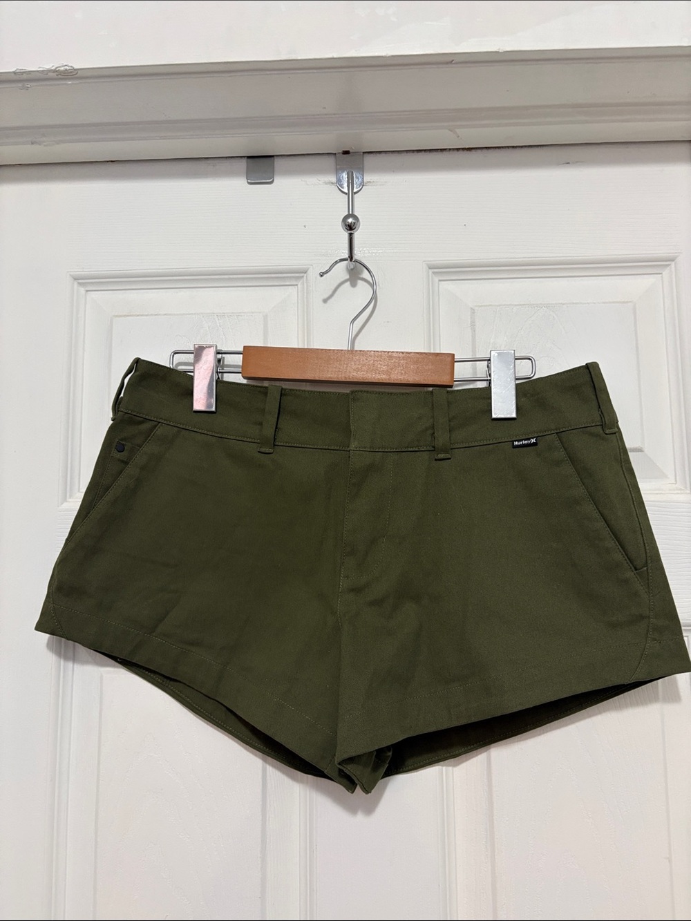 NWT Hurley Low Rise Chino Shorts-Olive Green